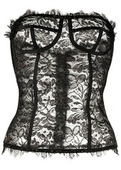 Philipp Plein lace-detail bustier top
