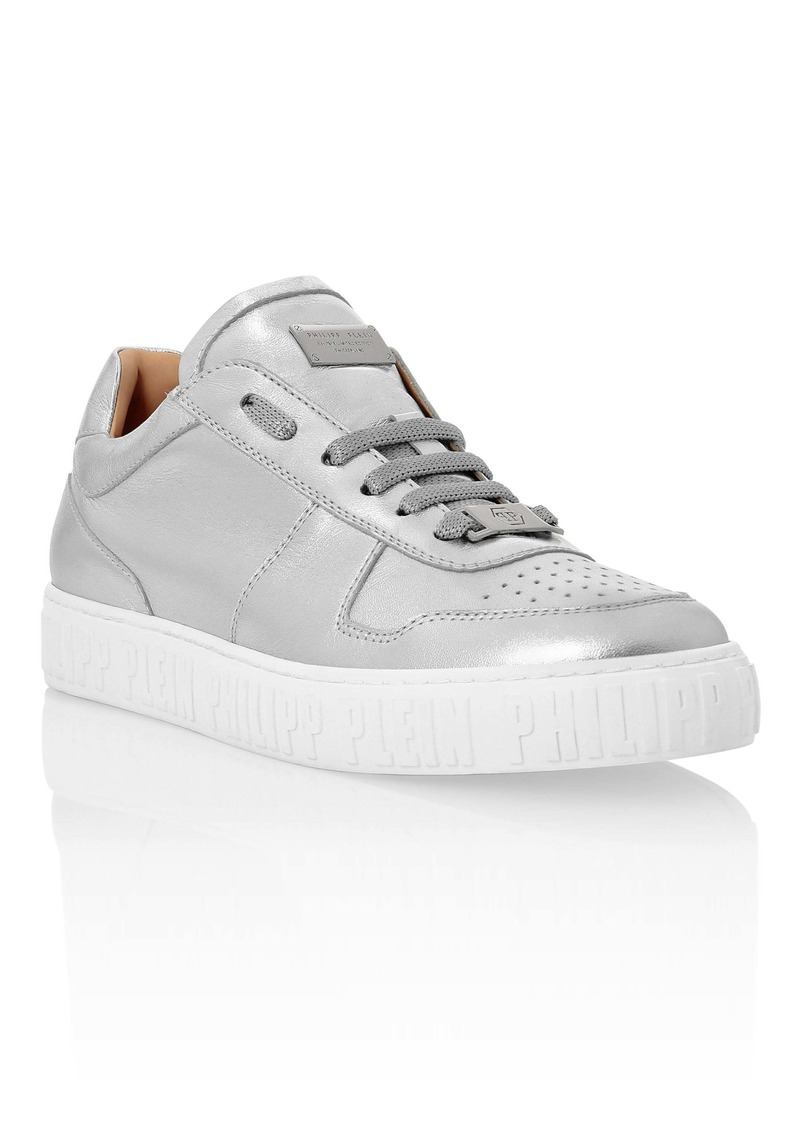 Philipp Plein Laminated Leather Lo-Top Sneakers King Power