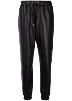 Philipp Plein leather tapered trousers