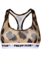 Philipp Plein leopard print bra