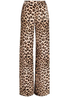Philipp Plein leopard-print flared trousers