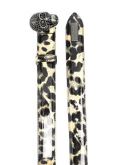 Philipp Plein leopard-print leather belt