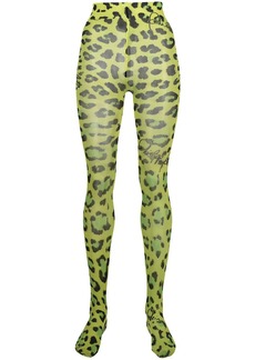 Philipp Plein leopard print tights