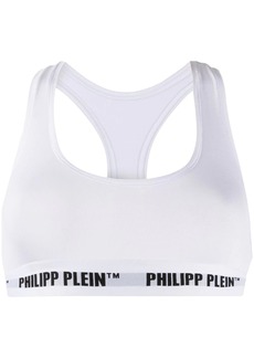 Philipp Plein logo band sports bra