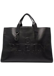 Philipp Plein logo-debossed leather tote bag