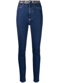 Philipp Plein logo-embellished skinny-leg jeans