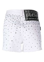 Philipp Plein logo-patch crystal-embellished shorts