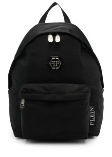 Philipp Plein logo-plaque zip-up backpack