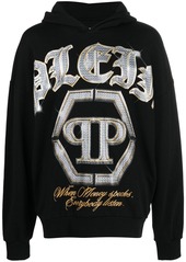 Philipp Plein logo-print cotton hoodie