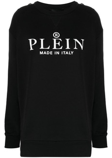 Philipp Plein logo-print cotton sweatshirt