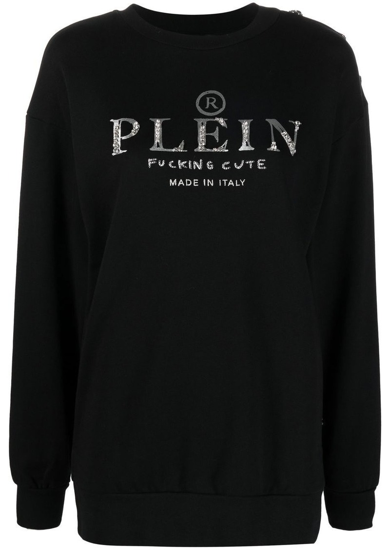 Philipp Plein logo-print crew-neck sweatshirt