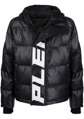 Philipp Plein logo-print hooded padded jacket