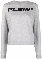 Philipp Plein logo-print mélange-effect sweatshirt