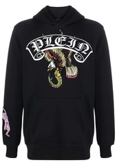 Philipp Plein logo-print pullover hoodie