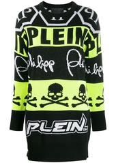 Philipp Plein neon knit jumper dress