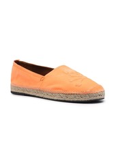 Philipp Plein orange leather espadrilles