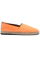 Philipp Plein orange leather espadrilles