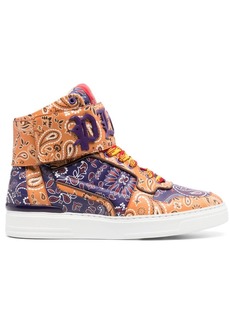 Philipp Plein paisley-print hi-top sneakers