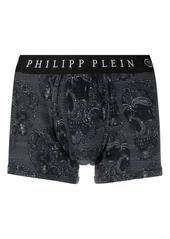 Philipp Plein paisley-print logo-waistband boxers