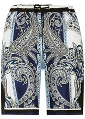 Philipp Plein paisley-print silk short