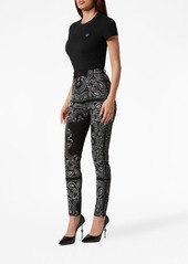 Philipp Plein paisley-printed high-waisted jeggings