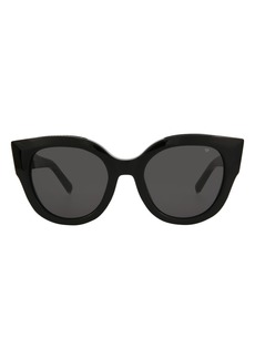 PHILIPP PLEIN 53mm Cat Eye Sunglasses in Black Black Smoke at Nordstrom Rack