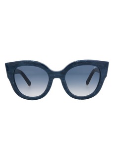 PHILIPP PLEIN 53mm Cat Eye Sunglasses in Blue Blue Blue at Nordstrom Rack