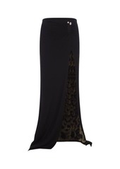 PHILIPP PLEIN Long Skirt With Slit and Jewel Detail