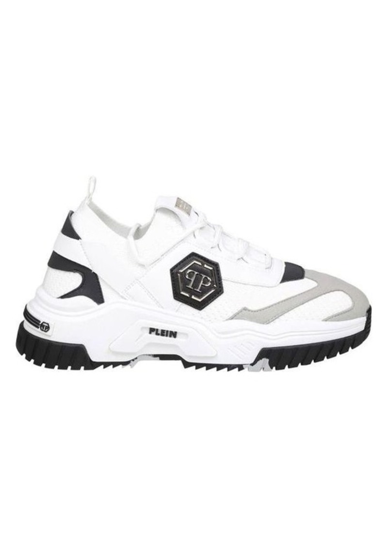 PHILIPP PLEIN SNEAKERS IN FABRIC AND LEATHER