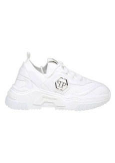 PHILIPP PLEIN SNEAKERS IN STRETCH JERSEY AND PATENT LEATHER
