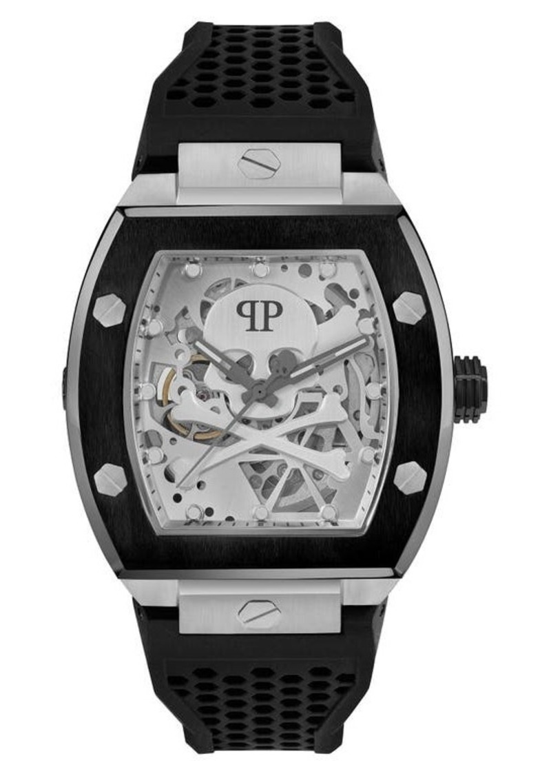 PHILIPP PLEIN The $keleton Silicone Strap Watch