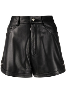 Philipp Plein pin-embellished leather shorts