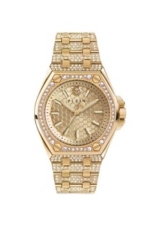 Philipp Plein Plein Extreme 38MM IP Yellow Goldtone Stainless Steel & Crystal Bracelet Watch