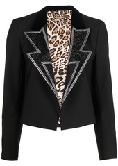 Philipp Plein rhinestone cropped blazer