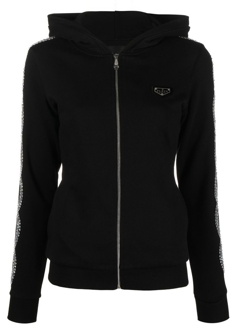 Philipp Plein rhinestone-embellished full-zip hoodie