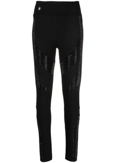 Philipp Plein rhinestone-embellished high-waisted leggings