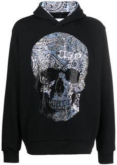 Philipp Plein rhinestone-embellished skull hoodie