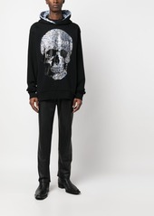 Philipp Plein rhinestone-embellished skull hoodie