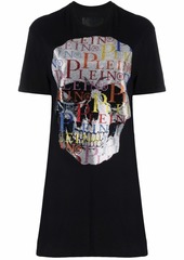 Philipp Plein rhinestone-skull T-shirt dress