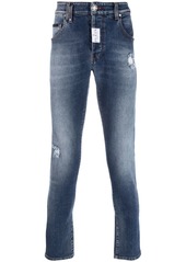 Philipp Plein ripped-detail skinny jeans