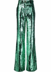 Philipp Plein sequin-embellished wide-leg trousers