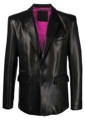 Philipp Plein single-breasted leather blazer
