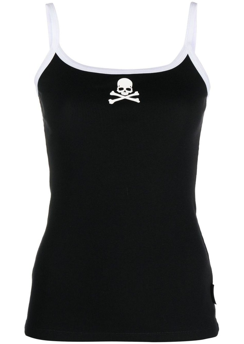 Philipp Plein Skull & Bones ribbed tank top