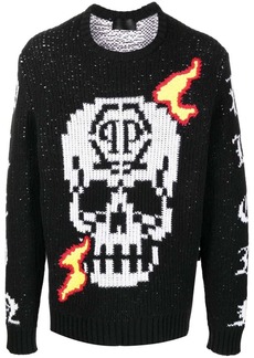 Philipp Plein skull-detail knit jumper