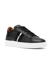 Philipp Plein skull-plaque striped low-top sneakers