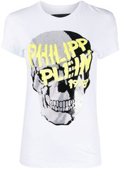 Philipp Plein skull-strass v-neck T-shirt