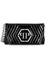 Philipp Plein small quilted patent-leather shoulder bag