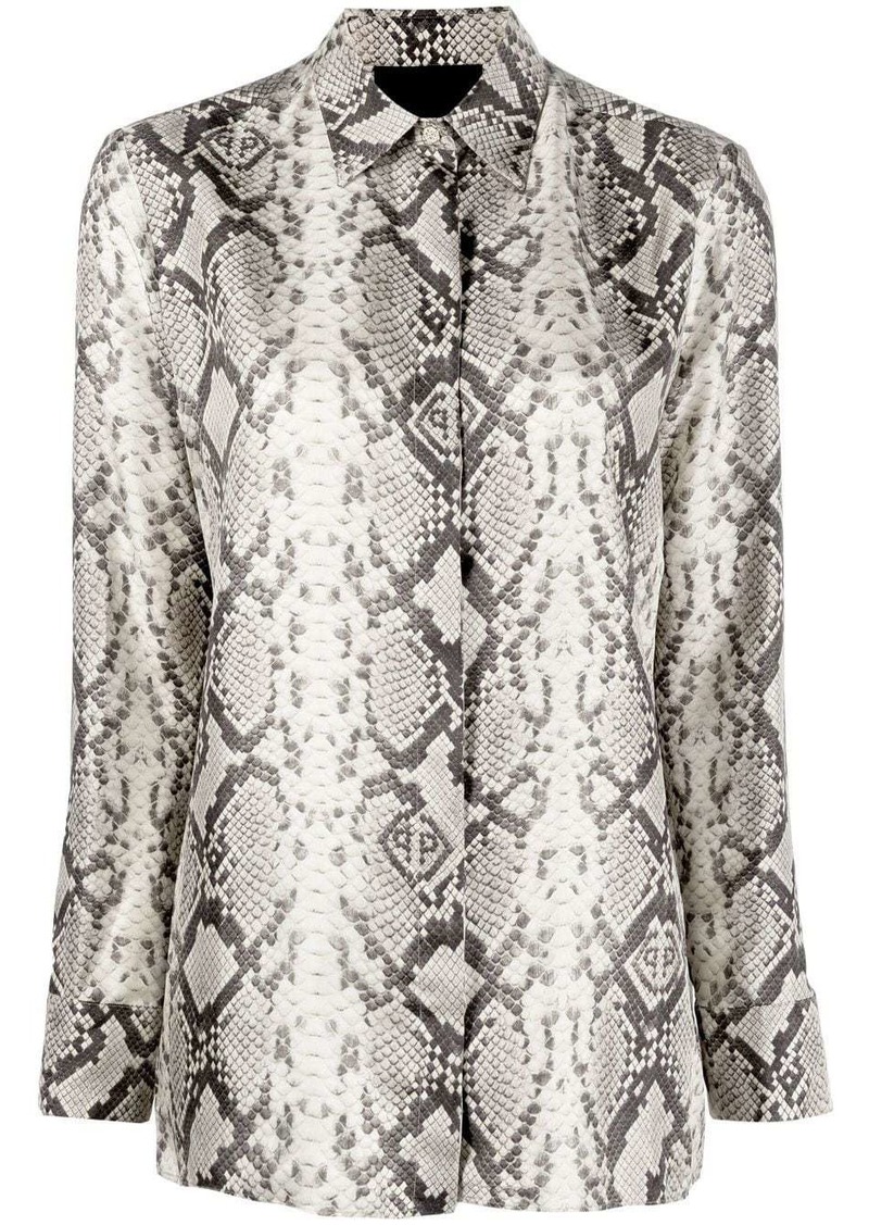 Philipp Plein snakeskin-print button-down shirt