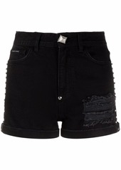 Philipp Plein Stones denim hot pants