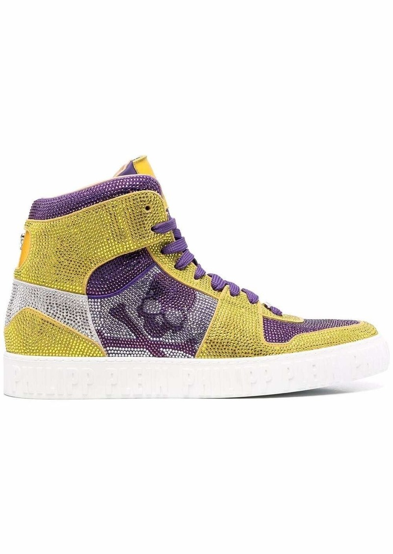 Philipp Plein Strass Skull high-top sneakers